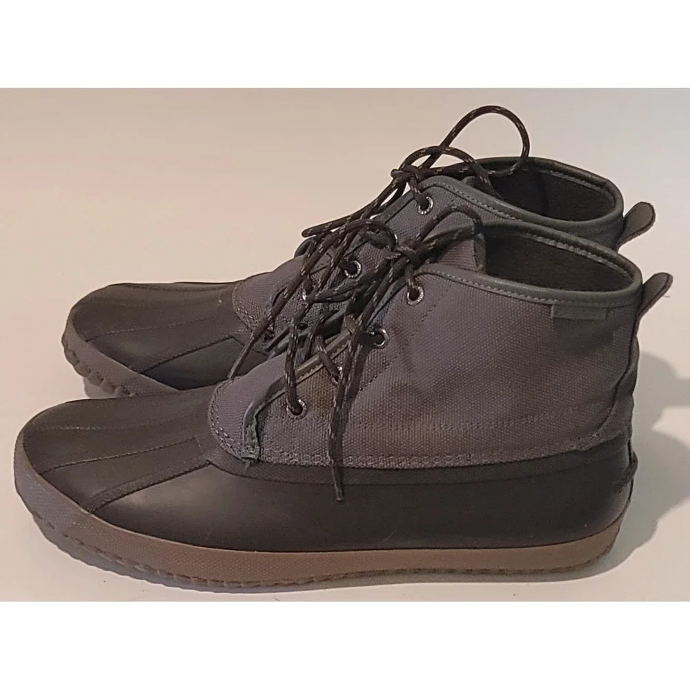 SPERRY Breakwater Duck Boot Gray Brown Men's TOP-SIDER Waterproof Sz 11.5